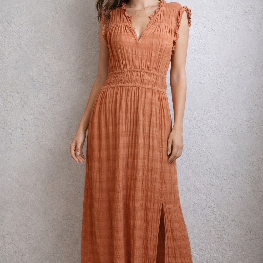 Anthropology Terracotta Maxi Dress Size Small